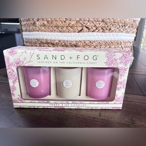 Sand + Fog Pink and Cream Candle Trio